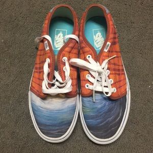 Wave and Landscape Print Vans
